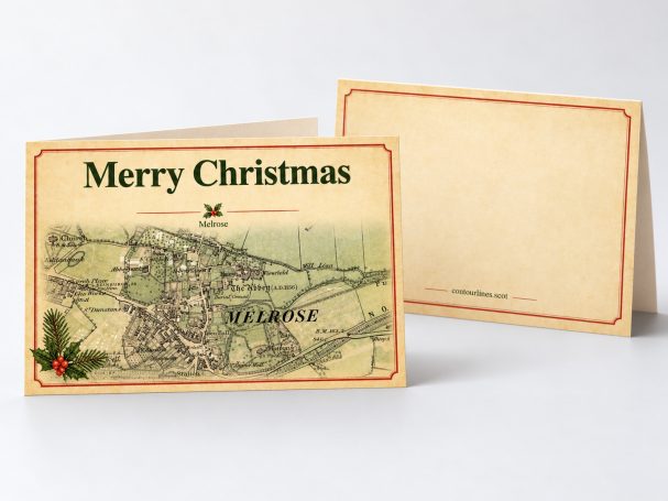 Historic map inspired image of Melrose
