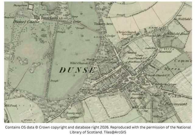 historic map image of dunse