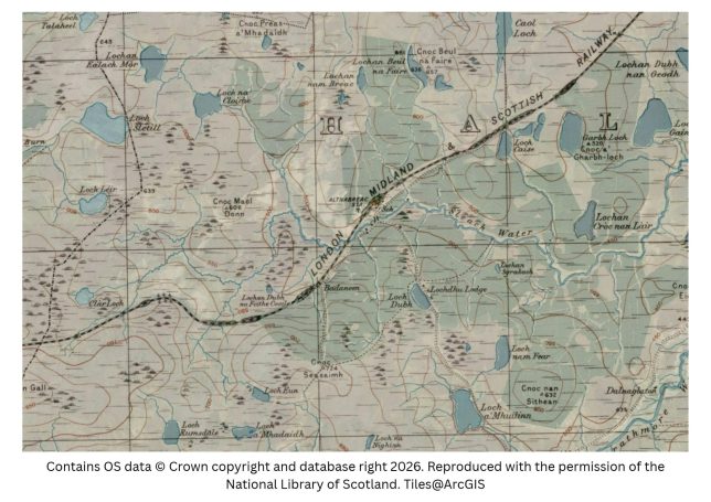 Historic map image of Altnabreac on the northern pilgrimage way