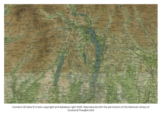 Historic  map of the Lake district