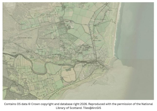 historic map image of brora on the northern pilgrimage way