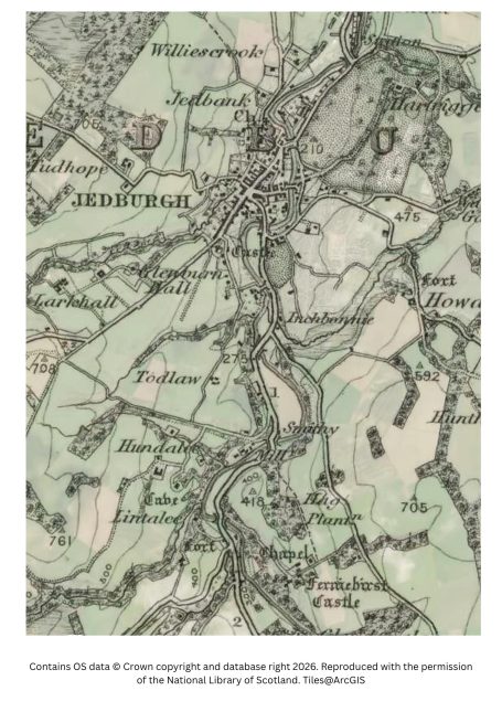 Historic map image of jedburgh