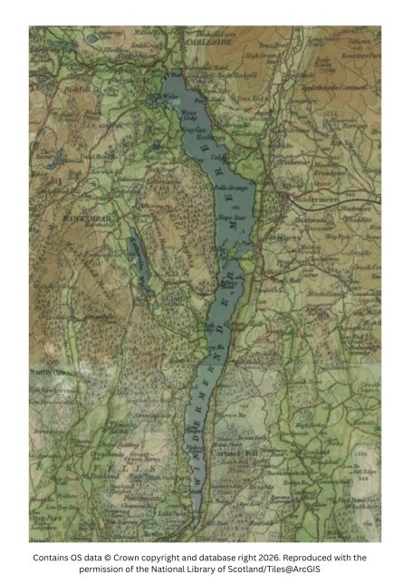 Historic map of lake district