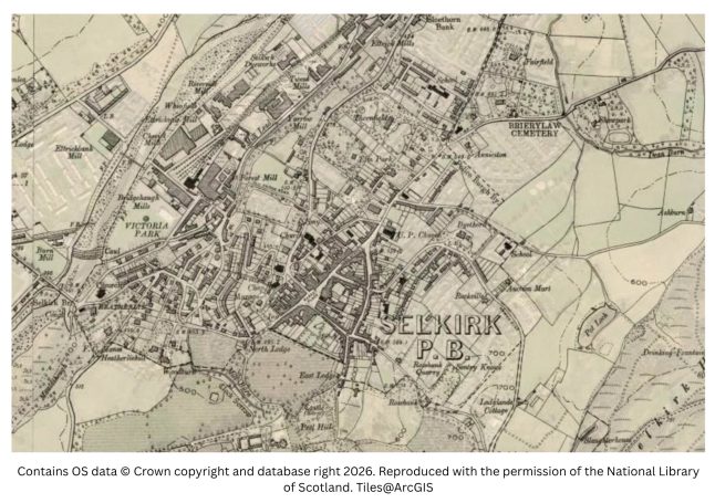 historic map image of selkirk