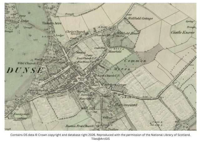 historic map image of dunse