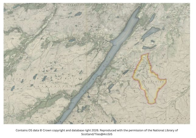 historic map/image of the great glen