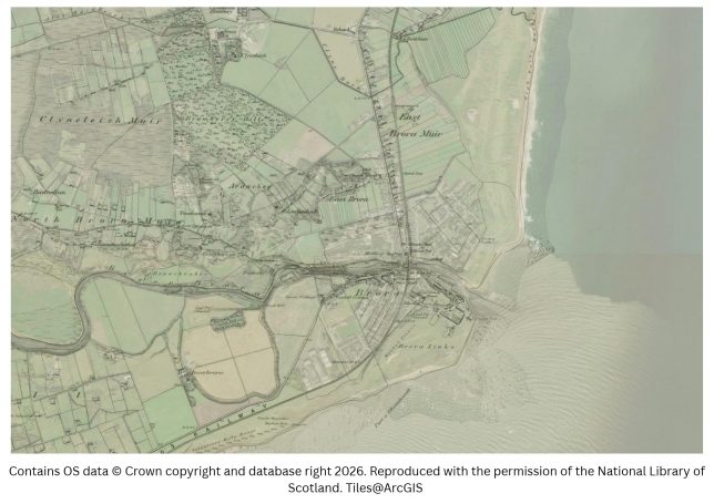 Historic map image of brora on the northern pilgrimage way