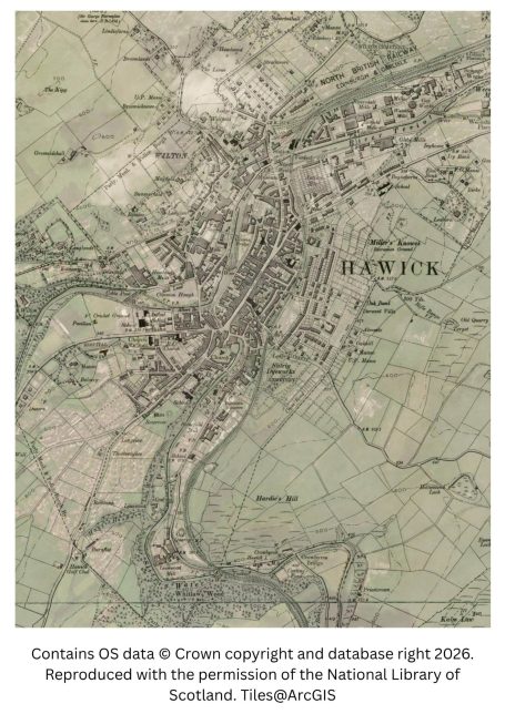 Historic Map image of hawick