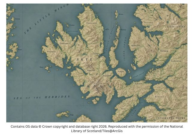 Historic map image of the outer hebrides