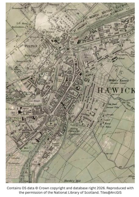 Historic map image of hawick