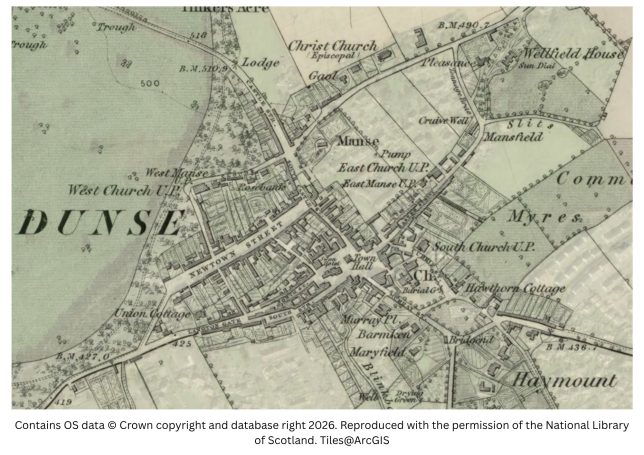 historic map image of dunse