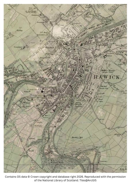 Historic map image of hawick
