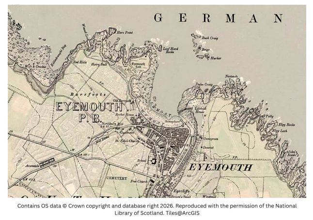 historic map image of eyemouth
