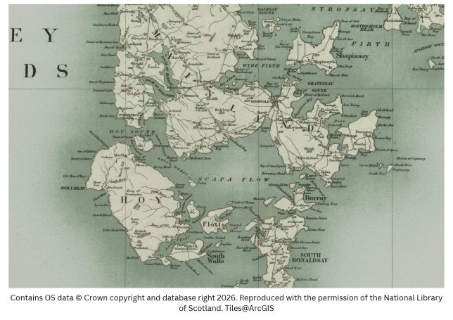 Historic map image of St Margaret's Hope on the northern pilgrimage way