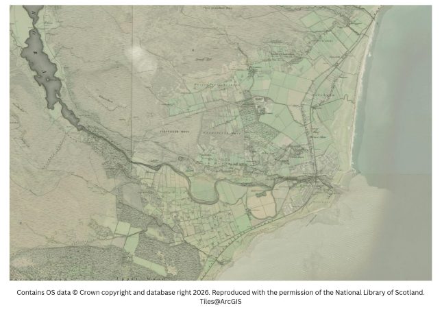 Historic map image of brora on the northern pilgrimage way