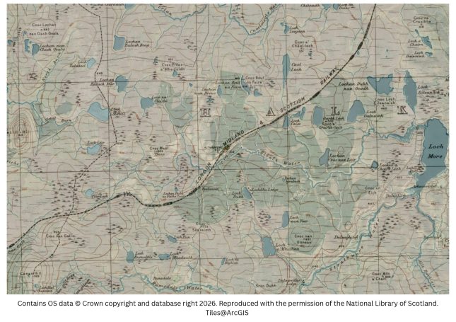 historic map image of Altnabreac on the northern pilgrimage way