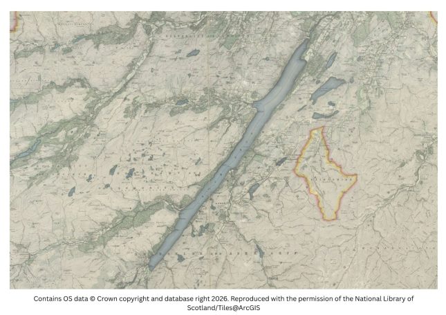 historic image/ map of the great glen