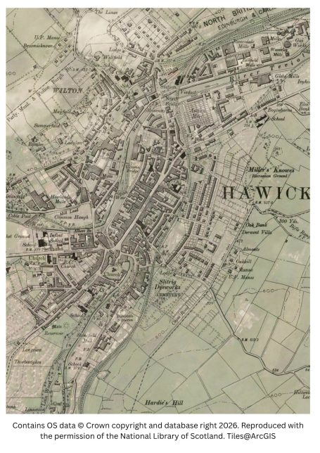 Historic map image of hawick
