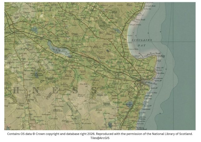 historic map image of wick on the northern pilgrimage way
