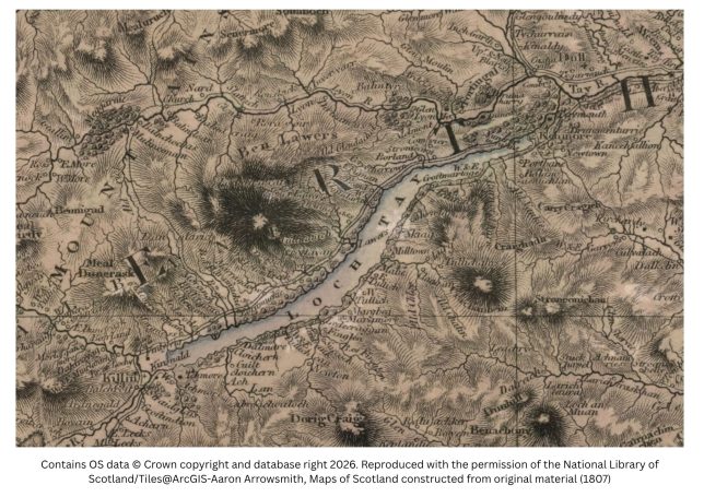 historic image of the central scottish highlands